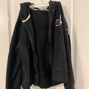 Calvin Klein Crop Zip Up Hoodie